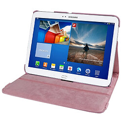 Wewoo Housse Étui rose pour Samsung Galaxy Tab 3 10.1 / P5200 / P5210, 360 degrés rotation Litchi Texture en cuir avec support pas cher