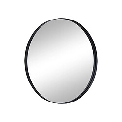 Avis Vente-Unique Miroir mural rond en métal - D.80 cm - Noir - JAFFREL