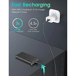 Avis SANAG Power Bank 12.000Mah, Batterie Externe Charge Rapide 22,5W Petite Mais Forte, Entrée Et Sortie Pd 20W Qc 3.0 Chargeur Externe Compatible Avec Iphone, Samsung, Ipad, Huawei, Xiaomi, Etc(Noir)