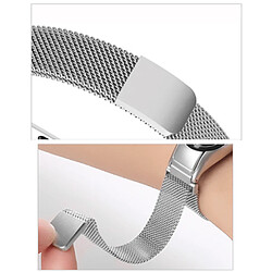 PHONECARE Kit Bracelet Milanese Loop Fermoir Magnétique + Film Protectora D'écran Gel Full Cover pour Xiaomi Mi Band 8 - Gris