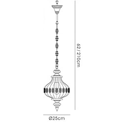 Avis Luminaire Center Suspension Marisa Laiton antique 1 ampoule 62cm