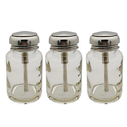 3pcs 80ml Flacon Pompe Distributeur Vide Bouteille Dissolvant de Liquide Pour Démaquillant