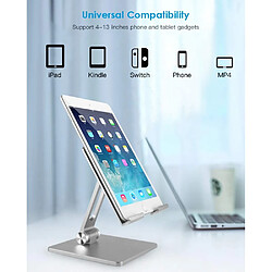 Avis Universal Support de téléphone portable de bureau en métal pour iPhone iPad aluminium alliage réglable tablette tablette tablette de table de table de téléphone portable | porte-téléphone et ampli;Des stands