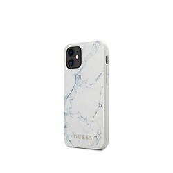 Guess Maroquinerie Guess Coque pour Apple iPhone 12 Mini Marble Blanc