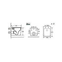 Avis Karag WC suspendu sans bride Rimless BOFY 53x36,5x36 cm-Sans le réservoir-36.5 -36.5