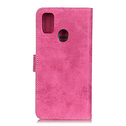 Etui en PU style vintage rose pour votre Samsung Galaxy A21s