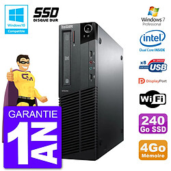 PC Lenovo ThinkCentre M82 SFF G640 RAM 4Go SSD 240Go Graveur DVD Wifi W7 - Occasion