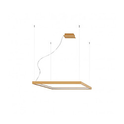 Luminaire Center Plafonnier LED intégré Nelya Integrated Aluminium Or 1 ampoule 150cm