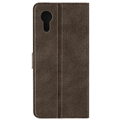 Avizar Étui pour Samsung Galaxy Xcover 7 Portefeuille Support Vidéo Marron Foncé