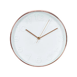 Avis The Home Deco Factory Horloge ronde cuivrée et blanche 30.5 cm.