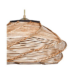 Vente-Unique Suspension en bois tressé - D. 36 x H. 65 cm - Naturel - PARIAL pas cher