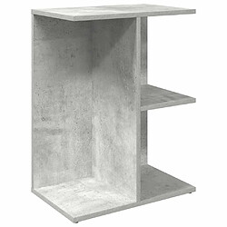 vidaXL Table de chevet gris béton 46,5x29x61 cm bois d'ingénierie