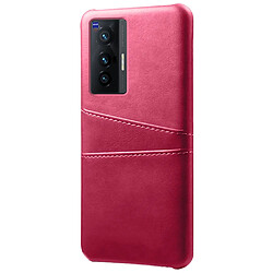 Coque en TPU + PU KSQ anti-griffes avec porte-cartes, rose pour votre Vivo X70