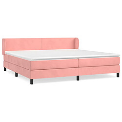 Maison Chic Lit Adulte - Lit simple Lit à sommier tapissier avec matelas moelleux - Meuble de Chambre - Rose 200x200 cm Velours -MN46702