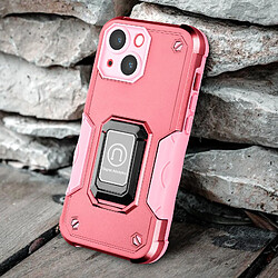 Avizar Coque iPhone 14 Antichoc Hybride avec Anneau Support Magnétique Rose pas cher