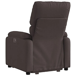 Acheter Maison Chic Fauteuil Relax pour salon, Fauteuil inclinable marron foncé tissu -GKD15464