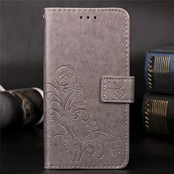 Wewoo Housse Coque Etui à rabat horizontal pour fleurs pressées Nokia 3.1 Plus avec boucle, support, fentes et porte-cartes magnétiques (Gris)