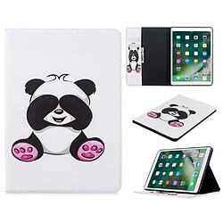 Etui en PU impression de motifs avec support panda timide pour votre Apple iPad 10.2 (2019)