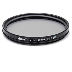 Filtre CPL-Pol universel vhbw58mm pour Canon Casio Pentax Olympus Panasonic Sony Nikon Ricoh Sigma Tamron Samsung Fujifilm Agfa Minolta Kodak.