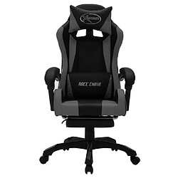 Acheter Helloshop26 Chaise fauteuil siège pivotante de bureau informatique étude de jeux vidéo avec LED RVB et similicuir gris 02_0024207