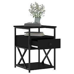 Acheter Maison Chic Lot de 2 Tables de chevet - Tables de Nuit noir 40x42x55 cm bois d’ingénierie