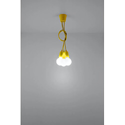 Luminaire Center Suspension DIEGO PVC jaune 3 ampoules pas cher