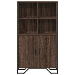 Avis vidaXL Buffet haut chêne marron 79,5x35,5x137,5 cm bois d'ingénierie