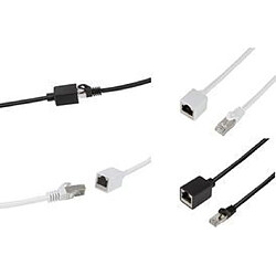 LogiLink Patchkabelverlängerung Premium, Kat.6A, 2,0 m, weiß RJ45-Stecker - RJ45-Kupplung, geschirmt, - 1 Stück (CQX051S)