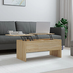 Maison Chic Tabls basse,Table Console pour salon Chêne sonoma 102x50,5x46,5 cm Bois d'ingénierie -MN88517