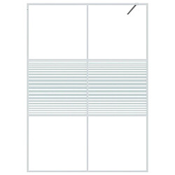 Avis Maison Chic Paroi de douche | Écran de douche | Cloison de douche Blanc 140x195 cm Verre ESG transparent -GKD34813