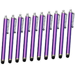 10x Stylet pour écran capacitif haute sensibilité pour IPHONE / IPAD Violet pas cher