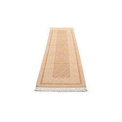 Avis Vidal Tapis de couloir en laine 302x81 brun Darya