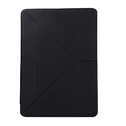 Etui en PU + silicone déformé avec support noir pour votre Apple iPad 10.2 (2019)