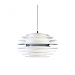 Luminaire Center Suspension ELLIPSE en Métal et Blanc mat/Chrome Diamètre 40 Cm