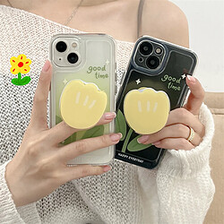 GUPBOO Étui pour iPhone13ProMax étui simple pour téléphone portable pour femme avec tulipes tachées