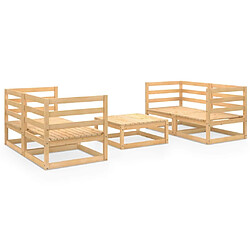 Maison Chic Salon de jardin 5 pcs - Table et chaises d'extérieur - Mobilier/Meubles de jardin Moderne bois de pin massif -MN47617