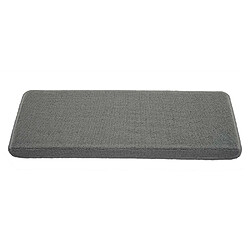 Mendler Lot de 15 tapis pour marches d'escalier HWC-G49, protection d'escalier, 65x25cm ~ rectangulaire, gris