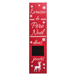 Feeric Lights And Christmas Calendrier de l'Avent Pancarte en bois - H. 120 cm - Rouge