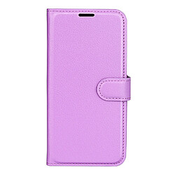 Etui en PU texture litchi avec support, violet pour votre Realme Narzo 50i