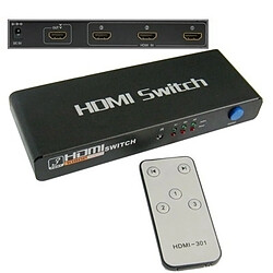 Wewoo Switch HDMI Commutateur de 3 ports 1080P HDMI, version 1.3, HD TV / Xbox 360 / PS3 Playstation 3 etc.