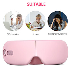 Universal Masseur d'yeux intelligent Vibrations Casque de sécurité Masseur Voyage Repos Relaxation Lunettes Compression thermique Masque d'yeux Bluetooth VIP Expédition directe | Masseur d'yeux (rose)