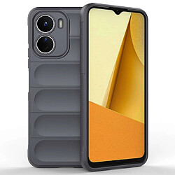 Htdmobiles Coque pour Vivo Y16 - housse etui silicone gel fine + verre trempe - GRIS FONCE