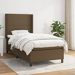 vidaXL Sommier à lattes de lit avec matelas Marron foncé 80x200 cm