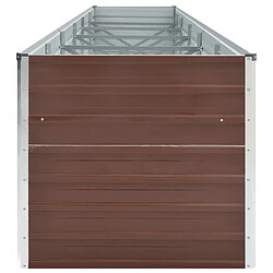 Avis vidaXL Lit surélevé de jardin Acier galvanisé 480x80x77 cm Marron