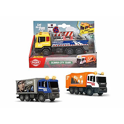 Dickie Toys Scania City Team 203742011 Voiture à ordures pour Enfants, 17 cm, 3 Couleurs, Multicolore pas cher