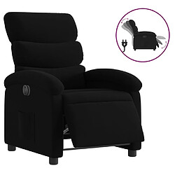 vidaXL Fauteuil inclinable électrique Noir Tissu