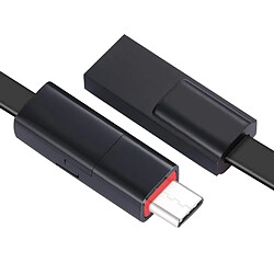 Wewoo Cable Câble de données recharge et synchronisation réparable USB vers USB-C / Type-C, pour Galaxy, Huawei, Xiaomi, LG, HTC autres téléphones intelligents (Noir)