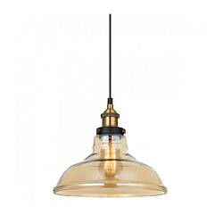 Luminaire Center Suspension industrielle et rétro Hubert Noir, doré 1 ampoule