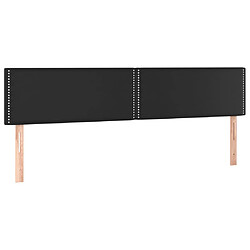 vidaXL Têtes de lit 2 pcs Noir 80x5x78/88 cm Similicuir