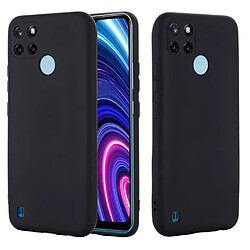 Coque en silicone mince, antichoc avec sangle noir pour votre Realme C21Y (Global Version)